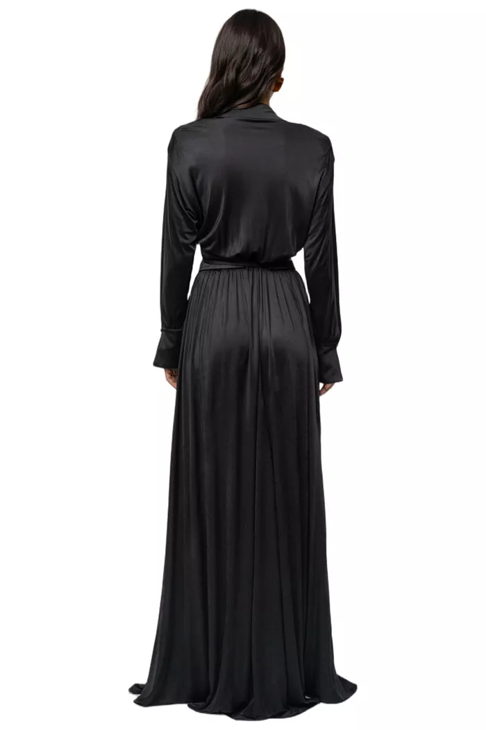 Women's High Line Collar Maxi Dress - thumbnail 9