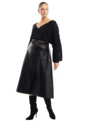 Women's Scallop-Trim Wrap Sweater