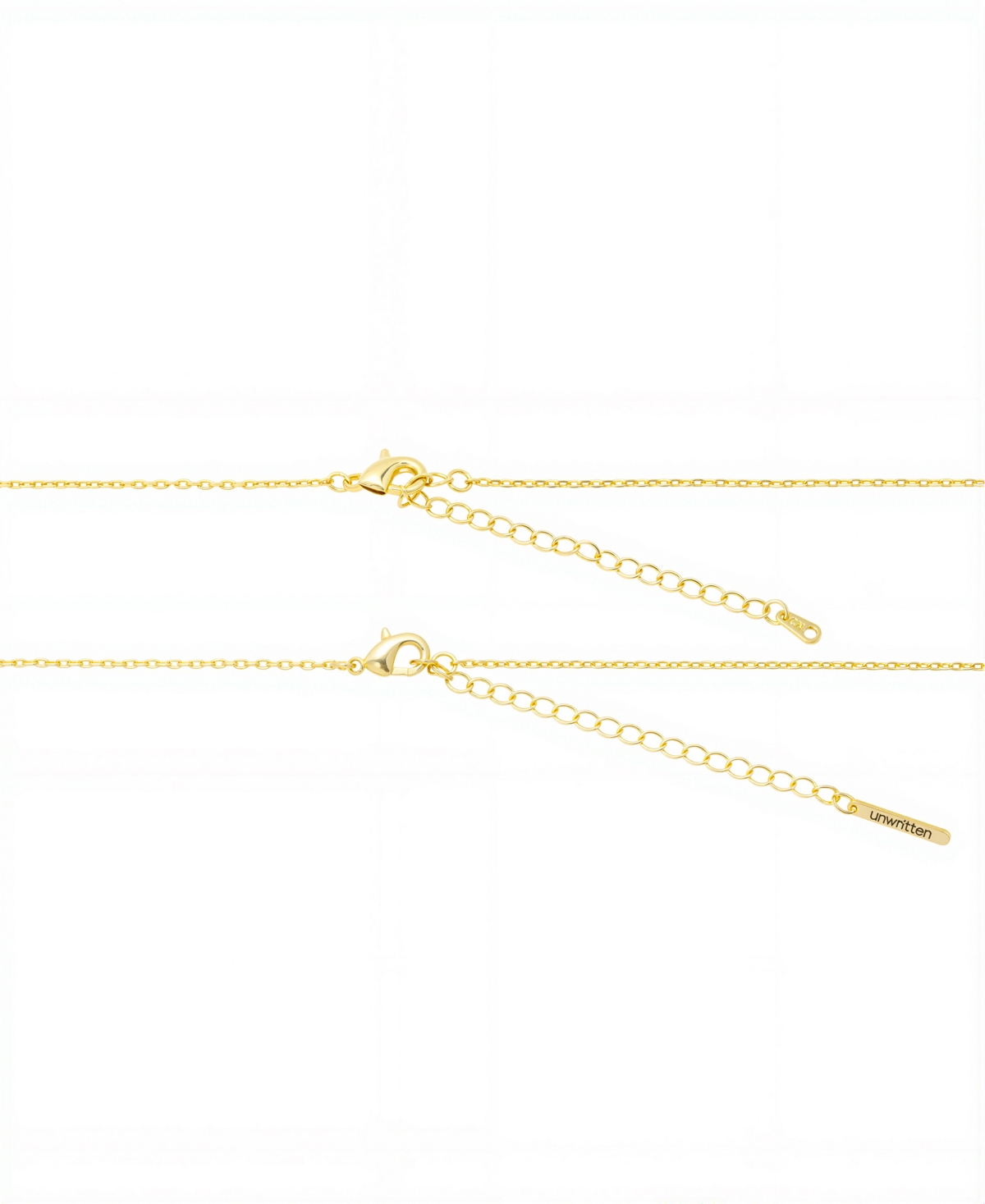 Unwritten Gold Plated "mom" And Double Heart Necklace Set In Gold