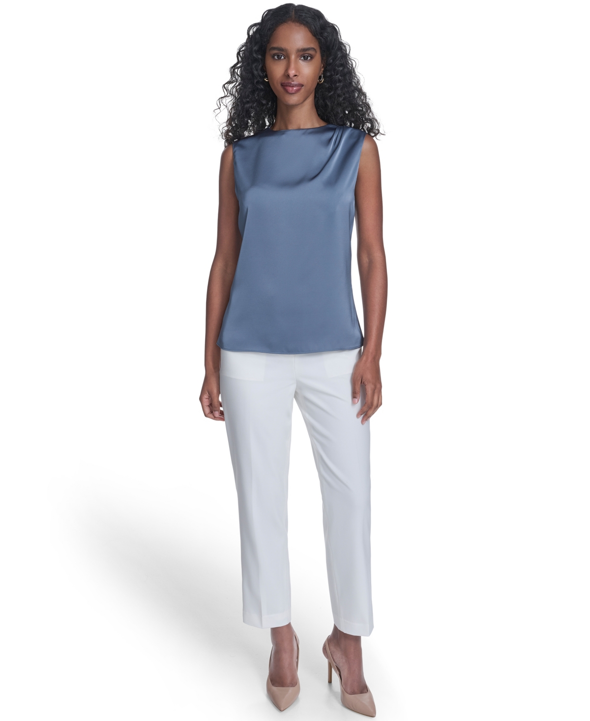 Calvin Klein Women's Solid Sleeveless Crewneck Top