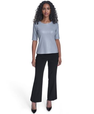 Women's Short-Sleeve Striped Top