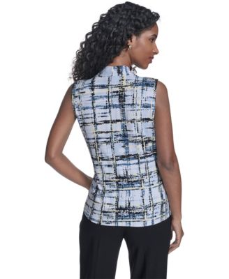 Women's Printed Sleeveless V-Neck Top