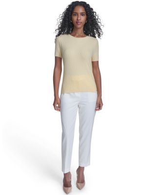 Women's Textured Short-Sleeve Sweater