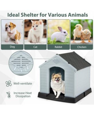 Dog House Pet Puppy Shelter Waterproof Indoor/Outdoor Ventilate