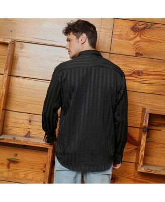Men's Onyx Black Candy-Striped Shirt
