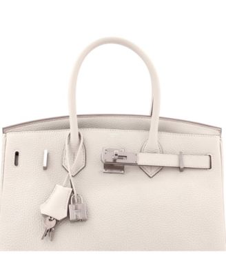 Birkin 30 Handbag Light Togo with Palladium Hardware