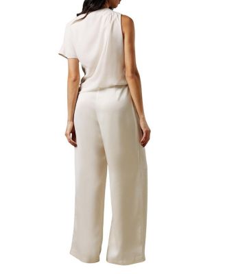 Women's One Shoulder Drape Jumpsuit