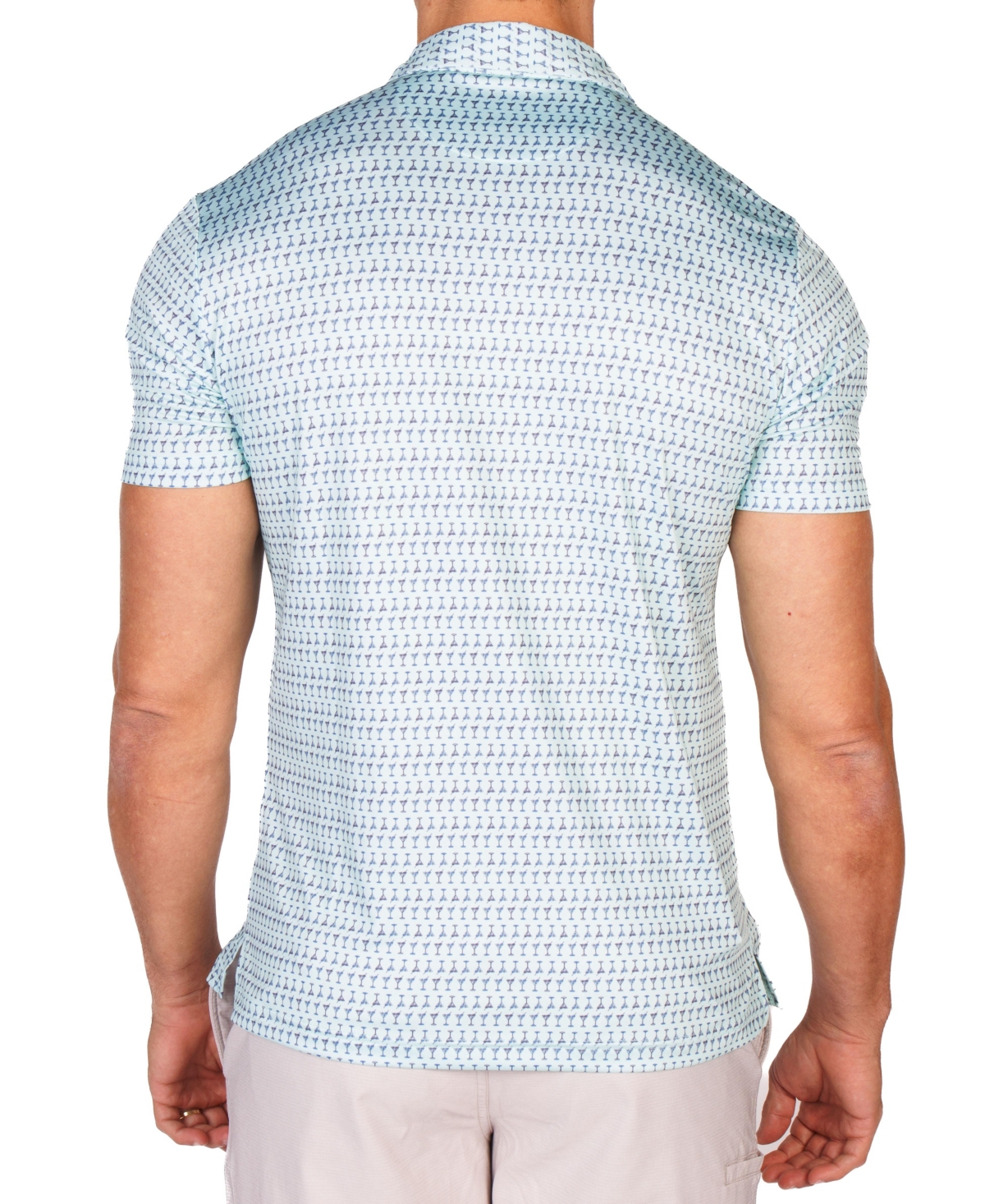 TailorByrd Men's Martini Glasses Performance Polo