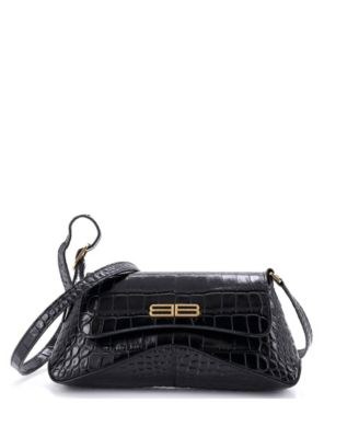 Small XX Flap Street Shoulder Bag Embossed Leather