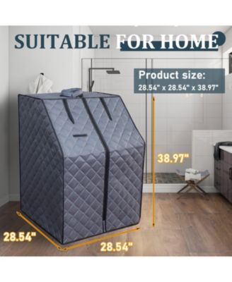 Portable Full-Size Steam Sauna Tent with 2L 1000W Steam Generator & Chair