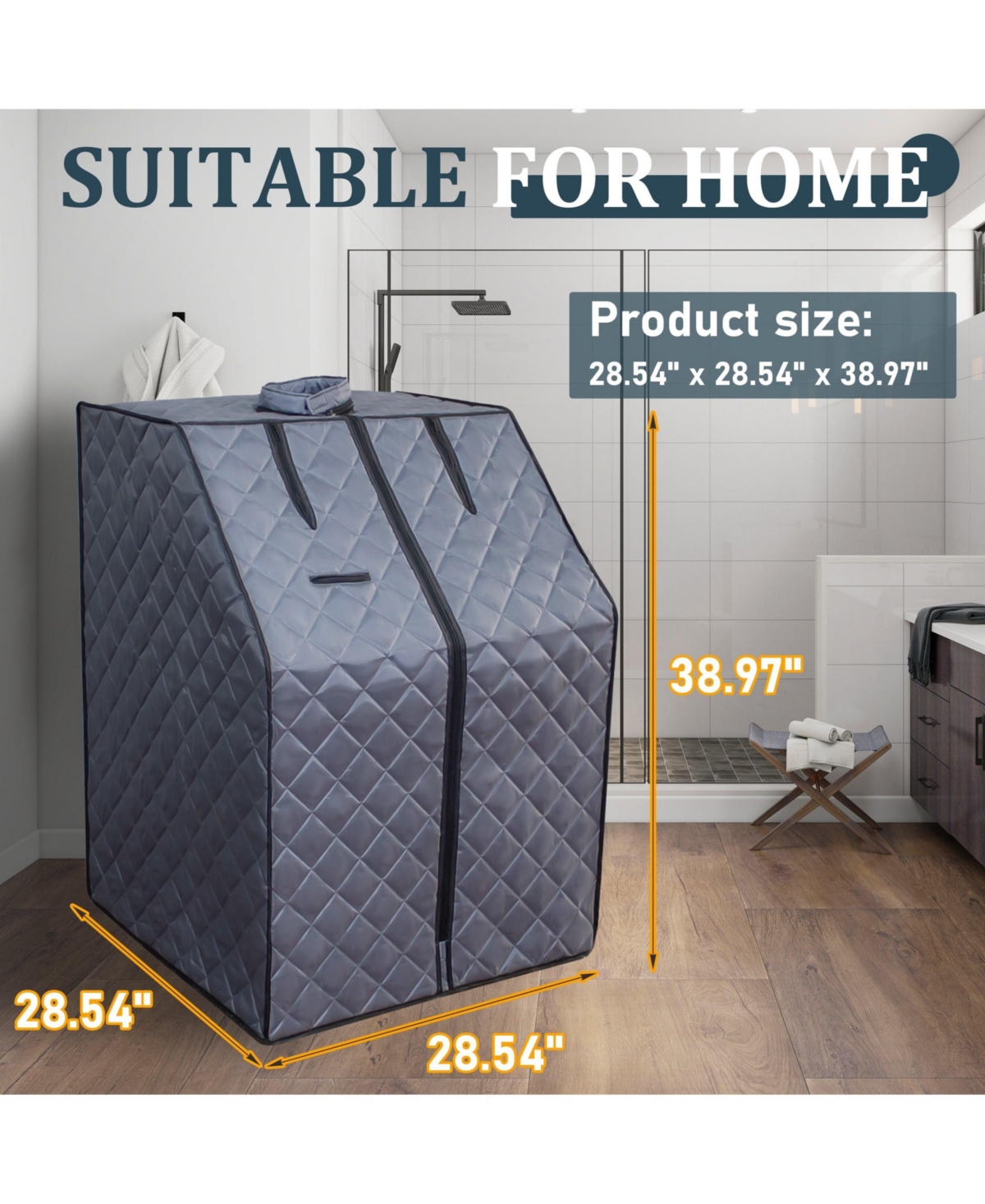 Mondawe Portable Full-Size Steam Sauna Tent with 2L 1000W Generator & Chair