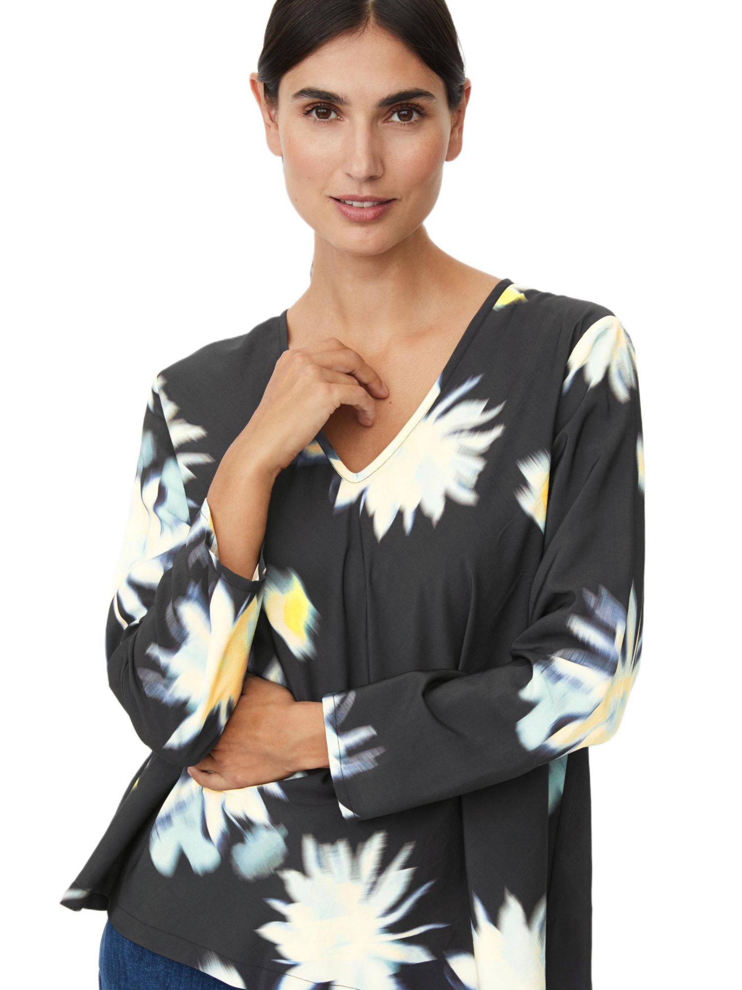 Women's Kala Long Sleeve V-Neck Blouse