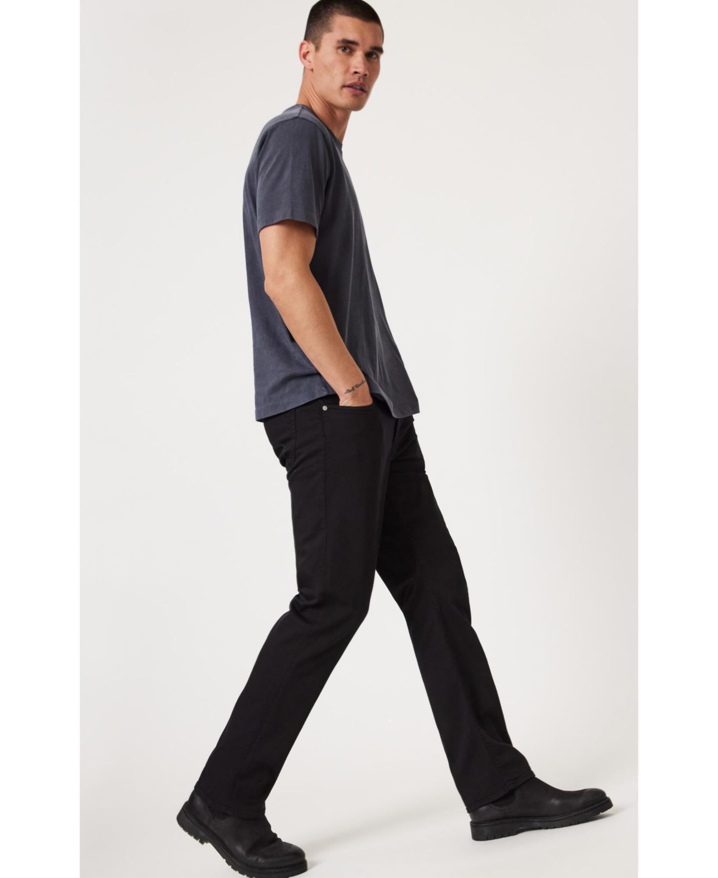 Мужские джинсы Mavi Jeans Zach Straight Leg, цвет: Чёрный — фото 5