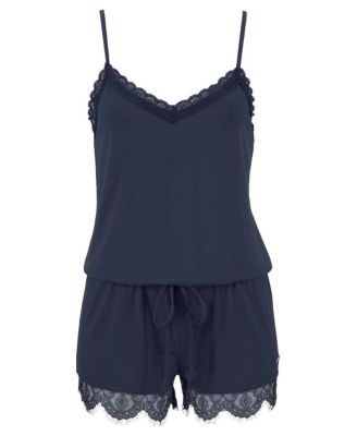 Women's Lace Detail Pajama Romper