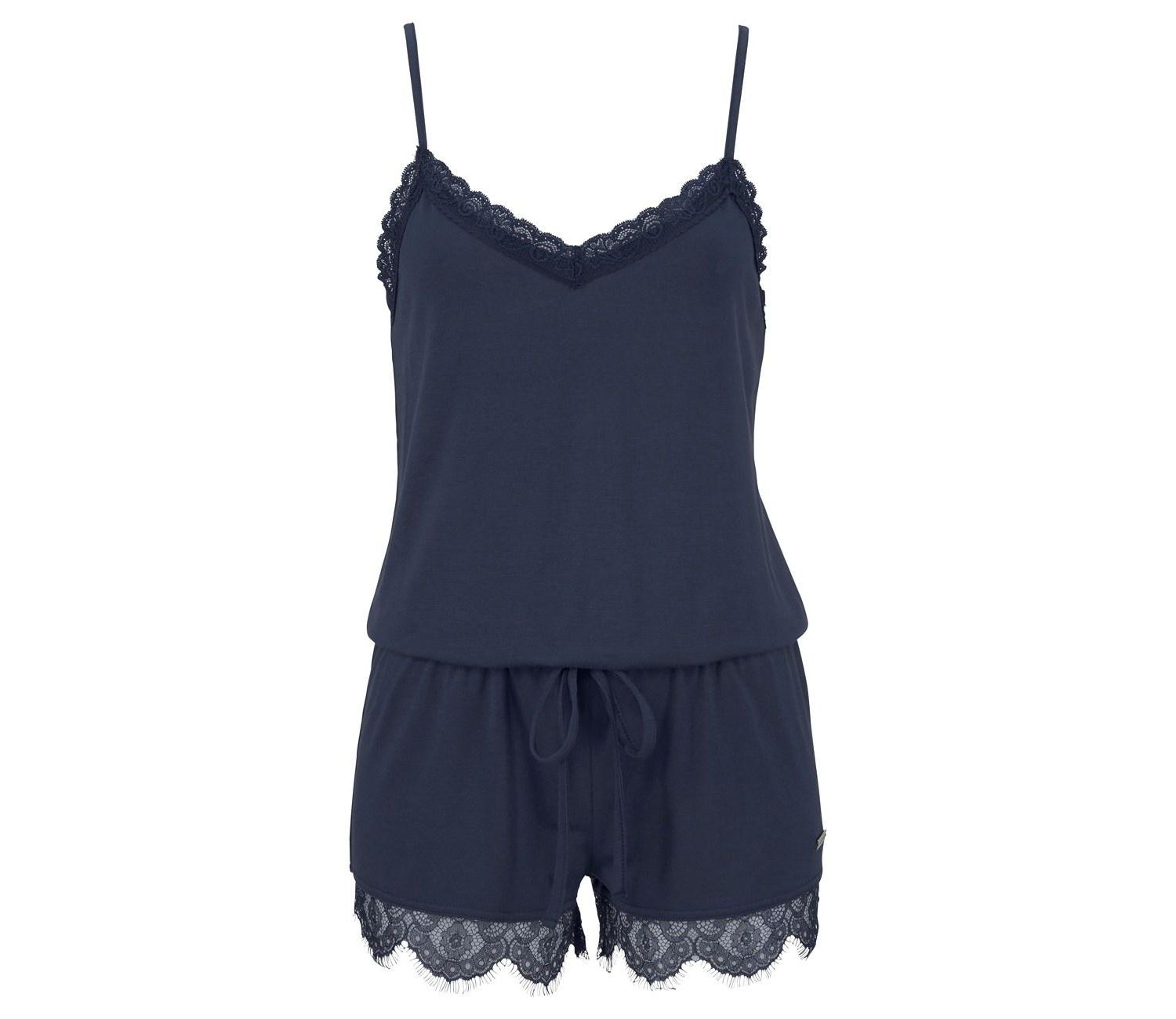 Women's Lace Detail Romper Everyday Comfort Pajama Set