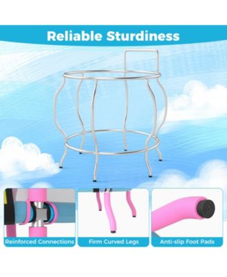 48'' Kids Trampoline Indoor & Outdoor Pumpkin Trampoline w/Basketball Hoop