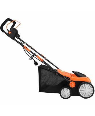 15 Inch 13 Amp Electric Scarifier with Collection Bag and Removable Blades