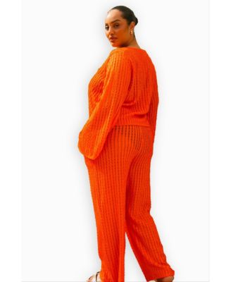 Women's Wide Leg Crochet Resort Pants