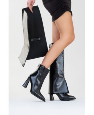 Women Aja Block Heel Convertible Knee High Boot