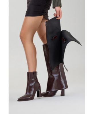 Women Aja Block Heel Convertible Knee High Boot