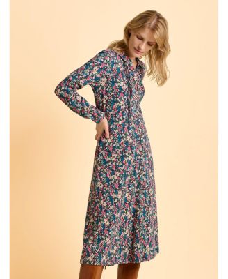 Women's Charlotte Long Sleeve Shirt Midi Dress