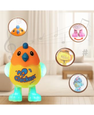 New 10.1" Funny Kids Tablet Octa Core 256GB Bundle with Yellow Kids Defender Case and Smart Chicken Toy Newest Android 15