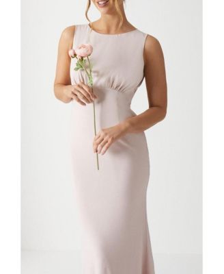 Women's Cowl Back Maxi Bridesmaid Dress