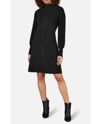 Women's Knitted Button Up Midi Dress
