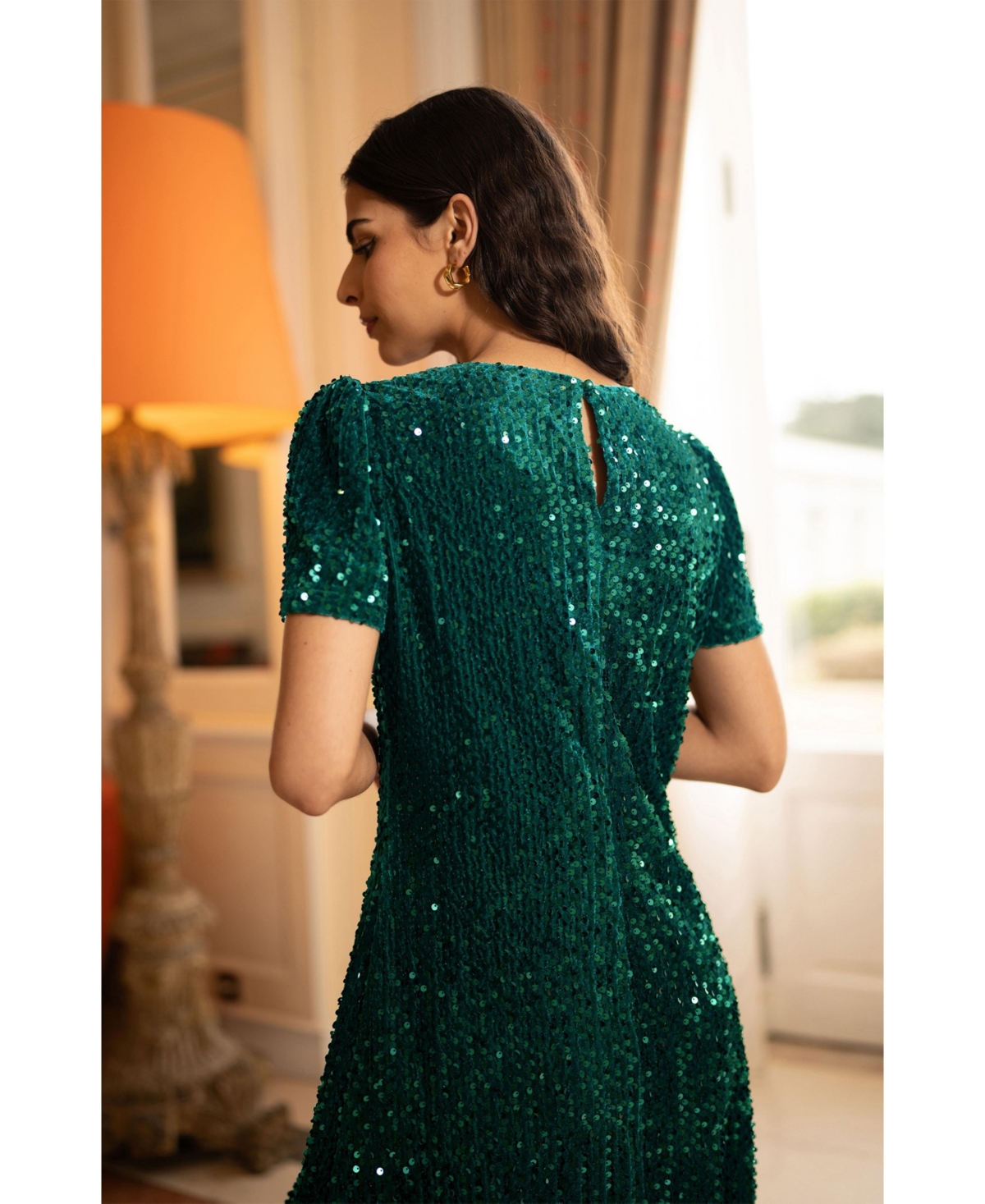 Yumi Women's Sequin Tunic Mini Dress