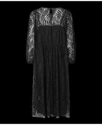 Women's Naylora Long Sleeve A-Line Midi Dress