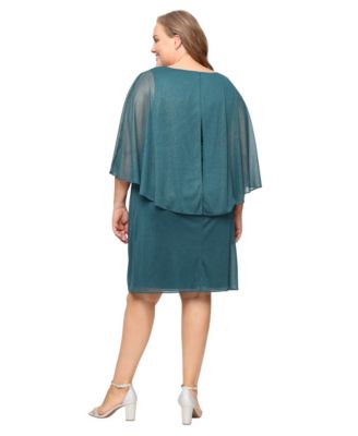 Plus Size Glitter Sheath Midi Dress