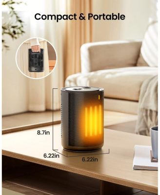 Space Heater for Indoor Use, 1500W 4 Heating Modes for Office Bedroom, Portable Electric Heater with Thermostat, Child Lock