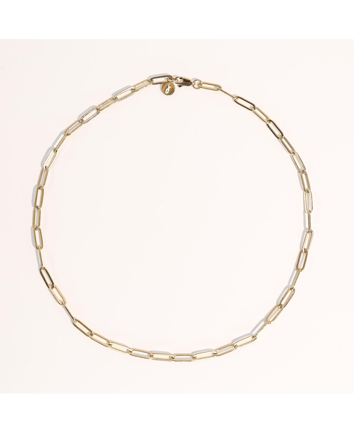 Joey Baby 18K Gold Plated Paper Clip Anne Necklace 17" For Women