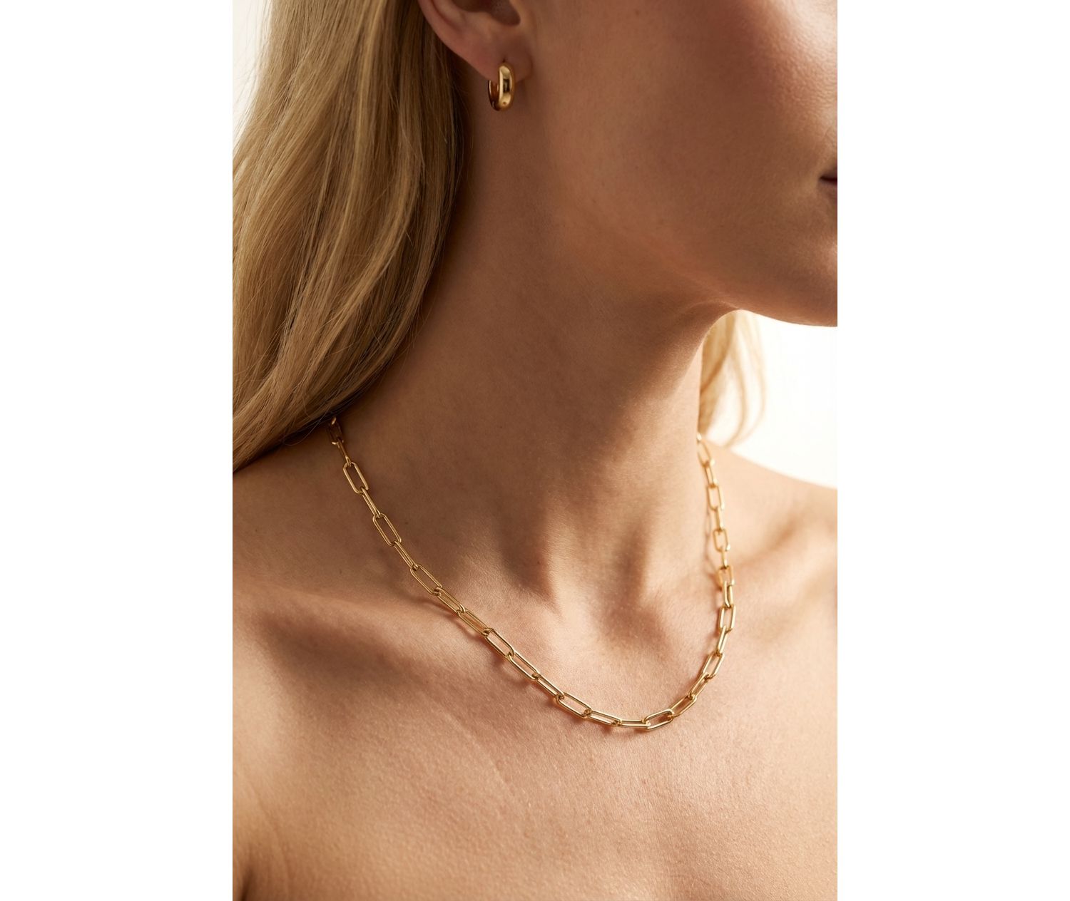 Stainless Steel Paperclip Chain Necklace