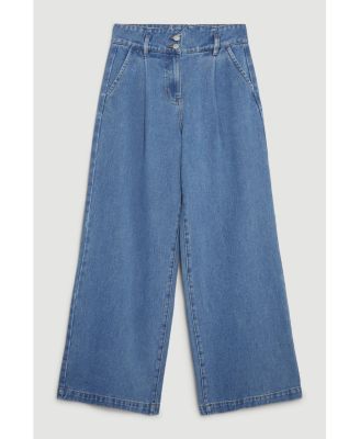 Women's Denim Wide Leg Trousers