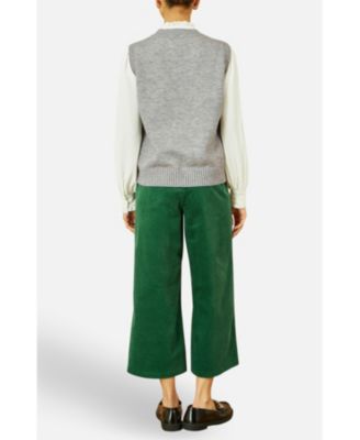 Women's Knitted Flower Sleeveless Sweater Vest