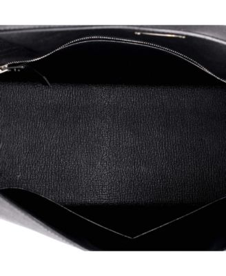 Kelly 32 Handbag Black Epsom with Palladium Hardware