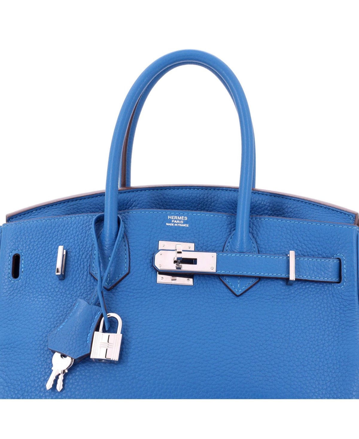 Pre-Owned Hermes Birkin Handbag Clemence with Palladium Hardware