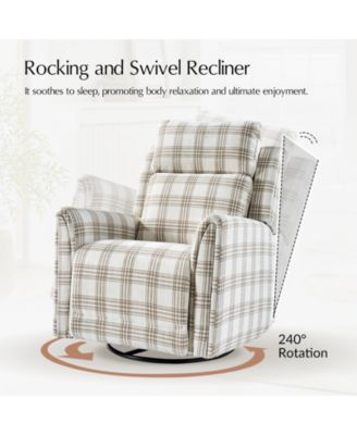 Alfons Swivel And Rocker Power Recliner With Headrest