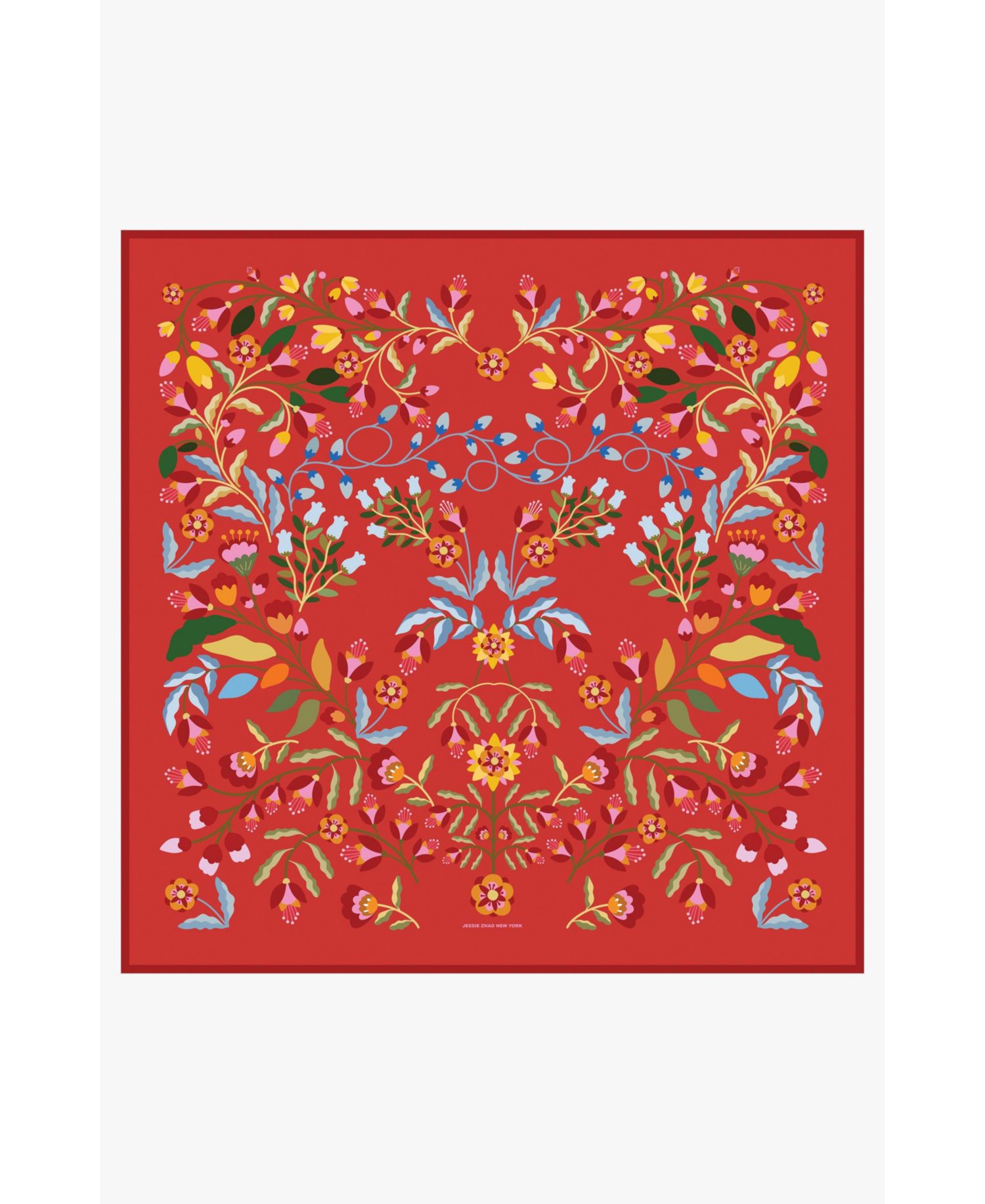 Festival Flora Double Sided Silk Scarf