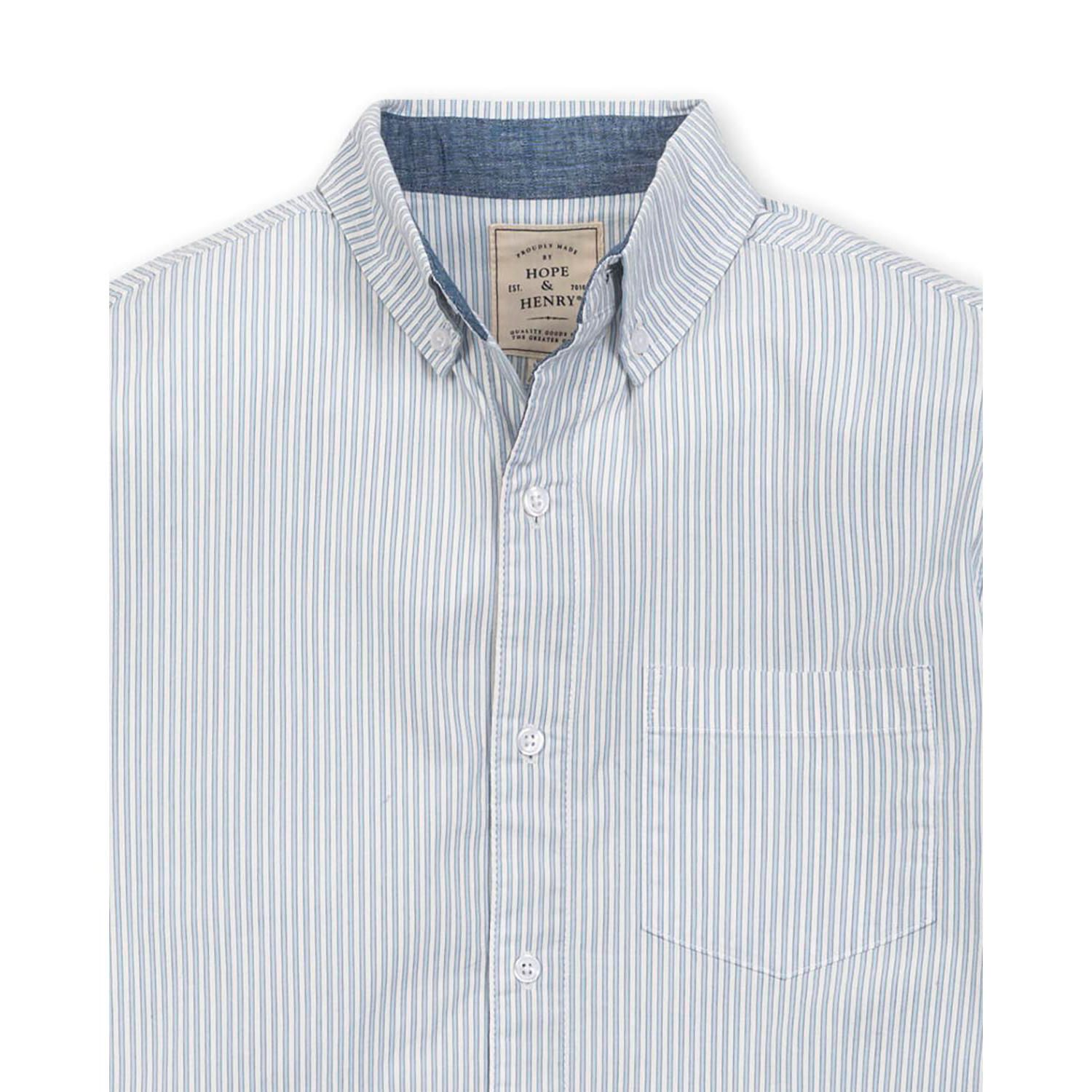 Men's Hope and Henry Organic Long Sleeve Stretch Poplin Button Down Shirt
