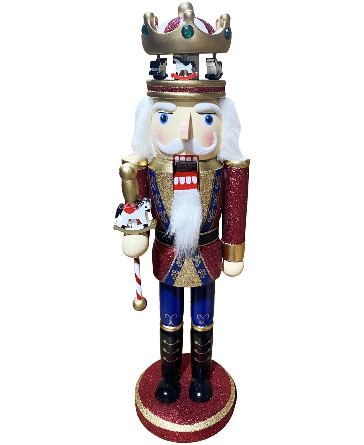Santa's Workshop 14" Merry-go-round Nutcracker In Red