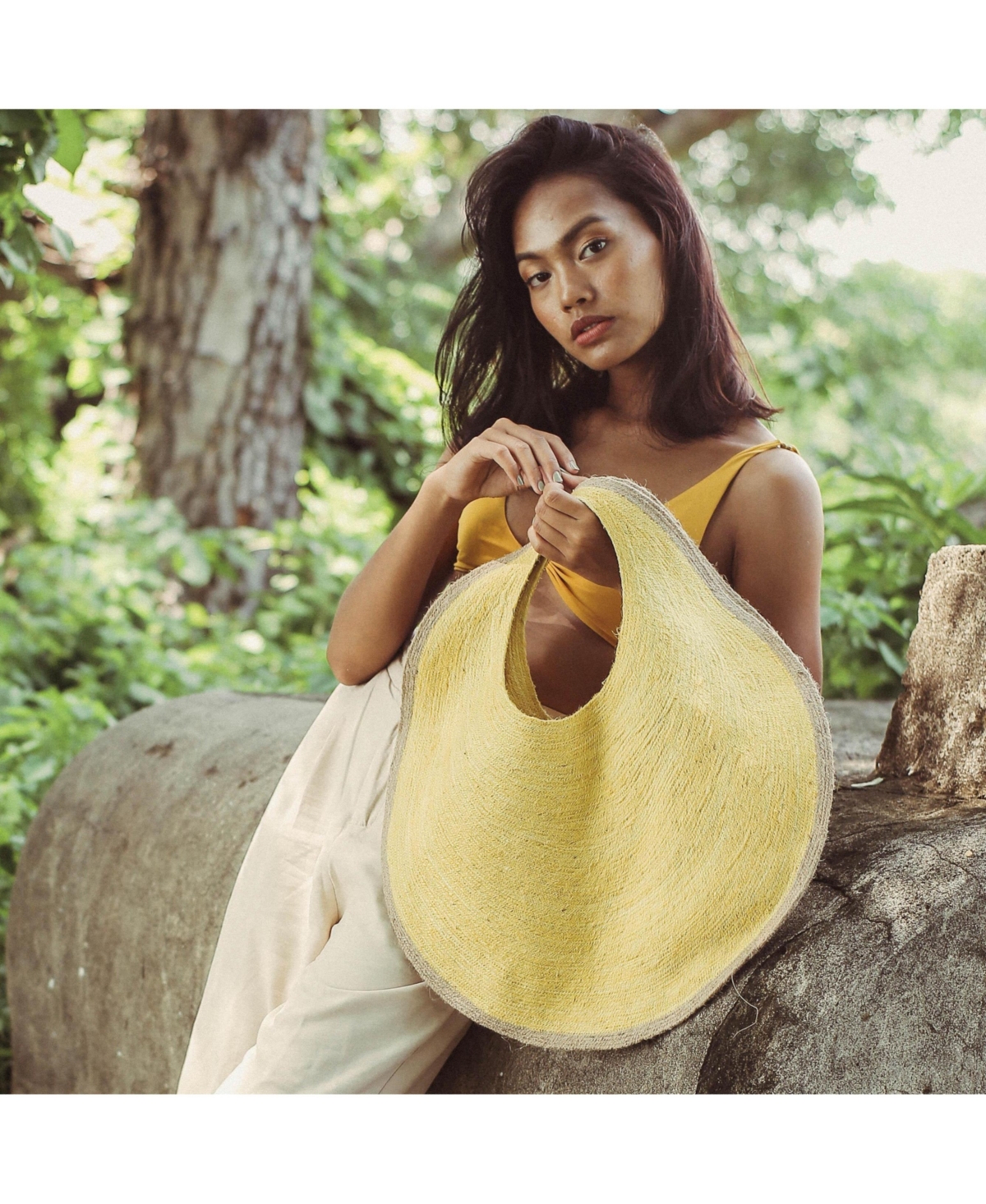 Brunna.Co Solo Citroen Jute Bag in Yellow