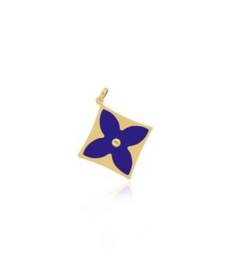 Lapis Luxe Flower Charm 14K Gold 25 millimeters