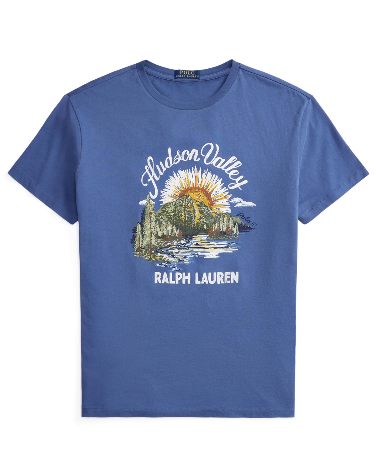 Polo Ralph Lauren Classic Fit Cotton Graphic T-shirt In Purple