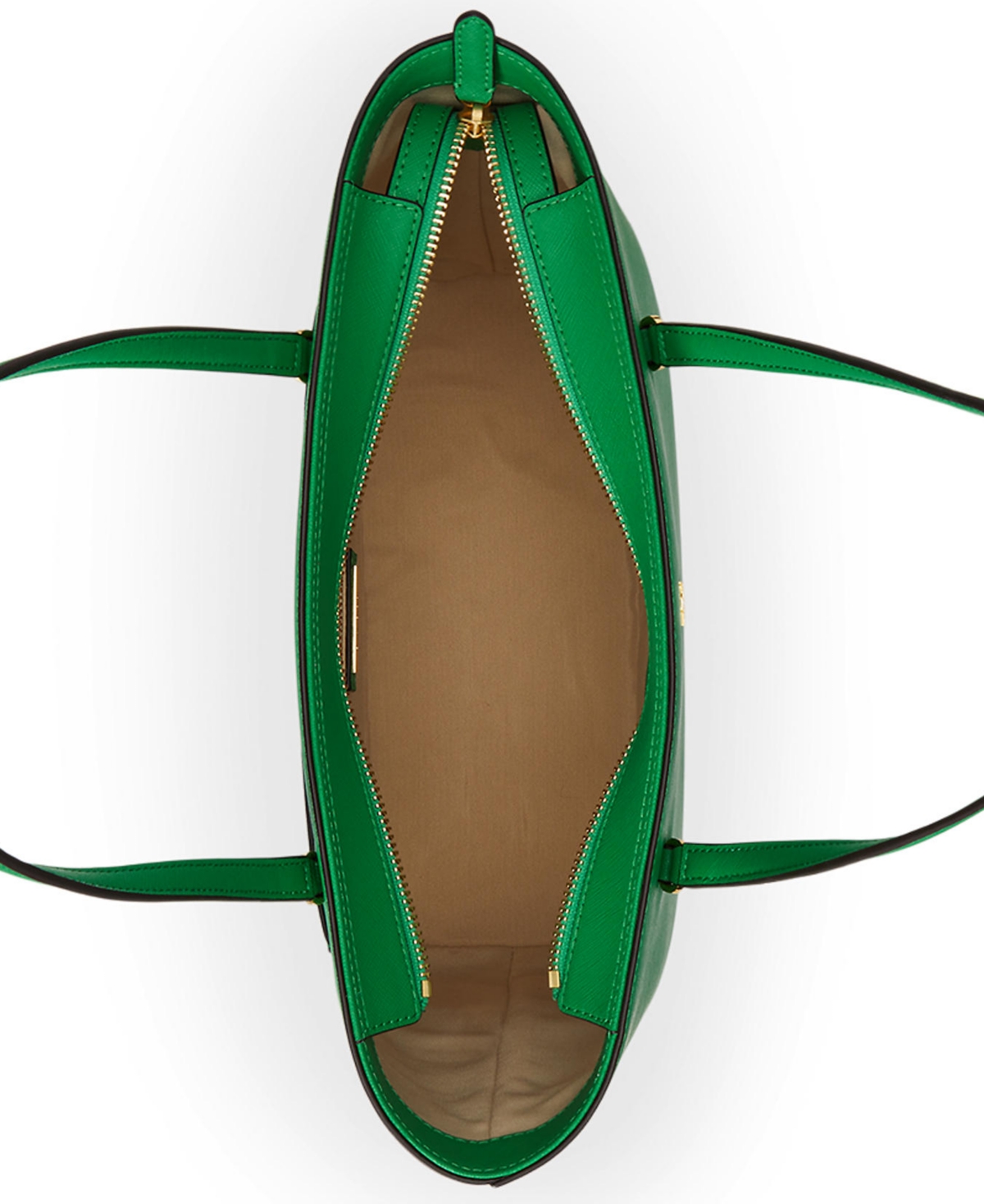 Lauren Ralph Crosshatch Leather Medium Karly Shopper Tote