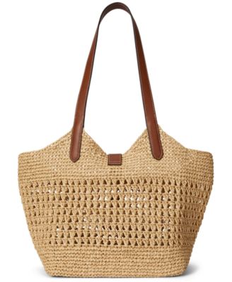 Woven Straw Large Tasha Tote Bag