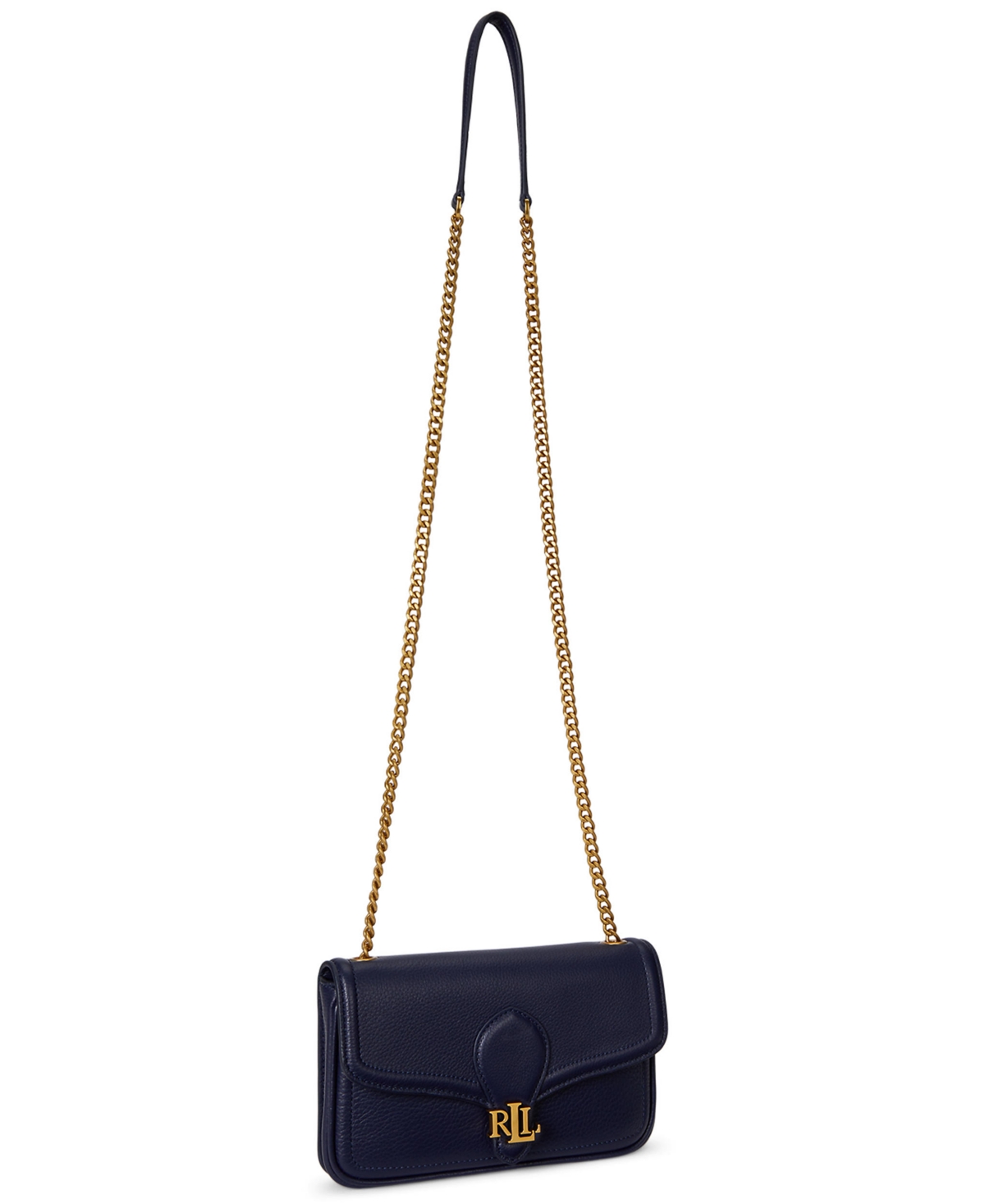 Lauren Ralph Lauren Bradley Small Pebbled Leather Crossbody Wallet