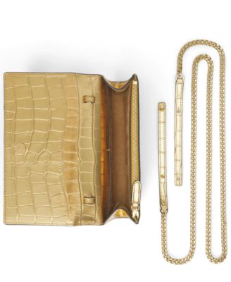 Croc-Embossed Medium Adair II Crossbody Bag