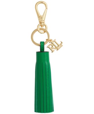 Logo & Leather Tassel Bag Charm
